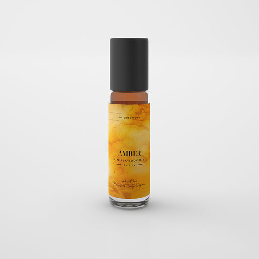 UniquelyForU Amber Fragranced Body Oil Roll-on 1 oz made with love Brunswick County Virginia UNIQUELYFORU.COM