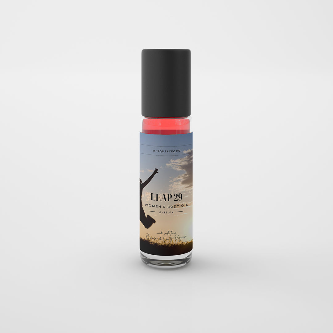 UniquelyForU Leap 29 Fragranced Body Oil Roll-on 1 oz made with love Brunswick County Virginia UNIQUELYFORU.COM