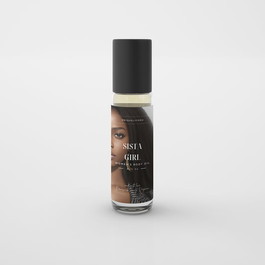 UniquelyForU Sista Girl Fragranced Body Oil Roll-on 1 oz made with love Brunswick County Virginia UNIQUELYFORU.COM