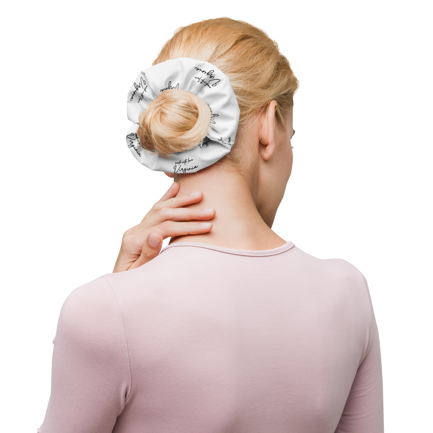 Made with Love Recycled Scrunchie White/Black