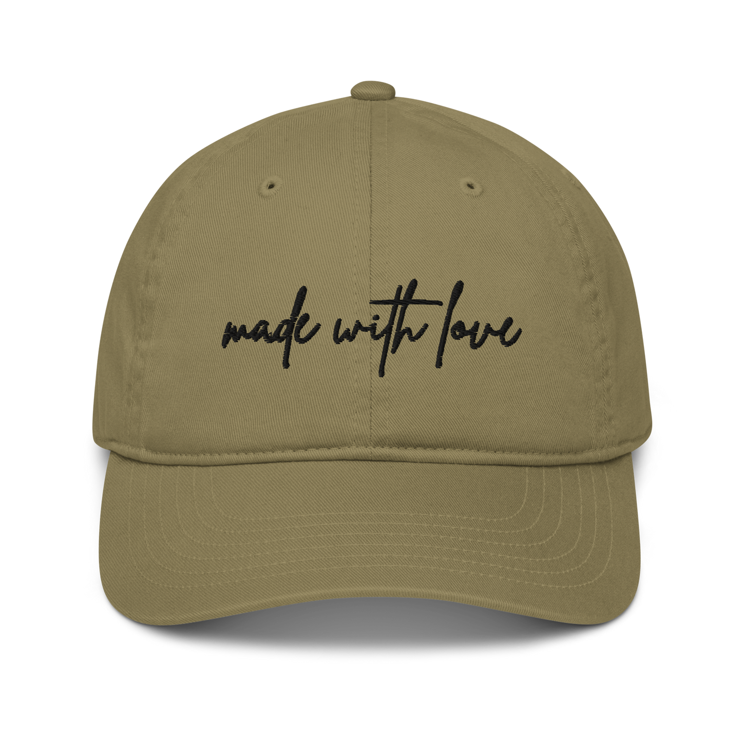 Made with Love Unisex Organic Dad Hat Embroidered