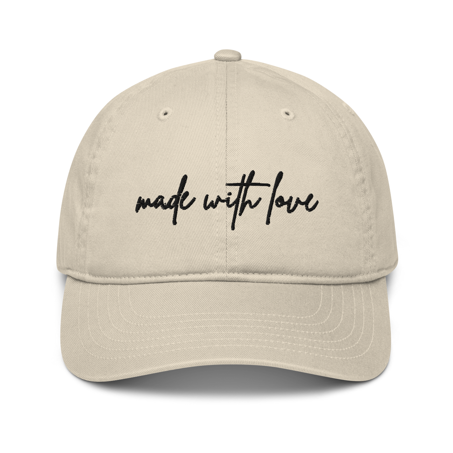 Made with Love Unisex Organic Dad Hat Embroidered