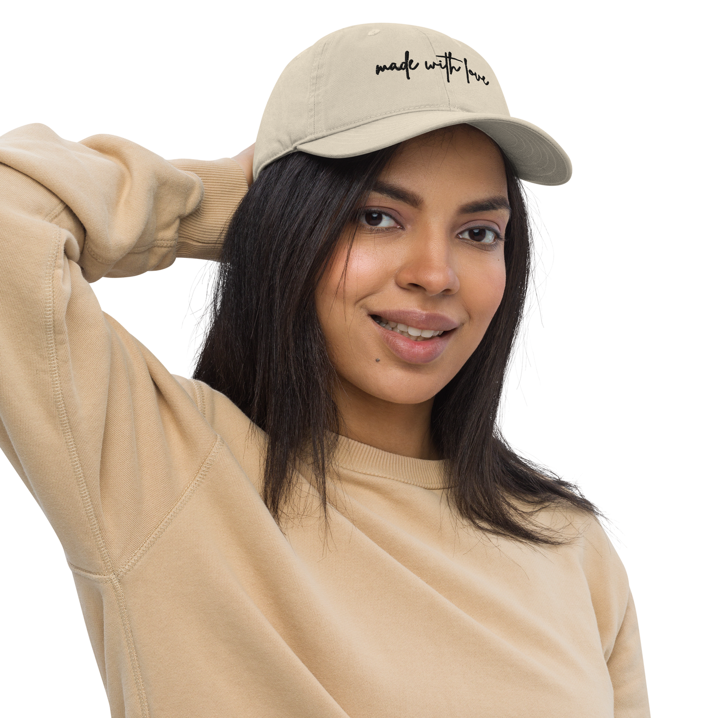 Made with Love Unisex Organic Dad Hat Embroidered