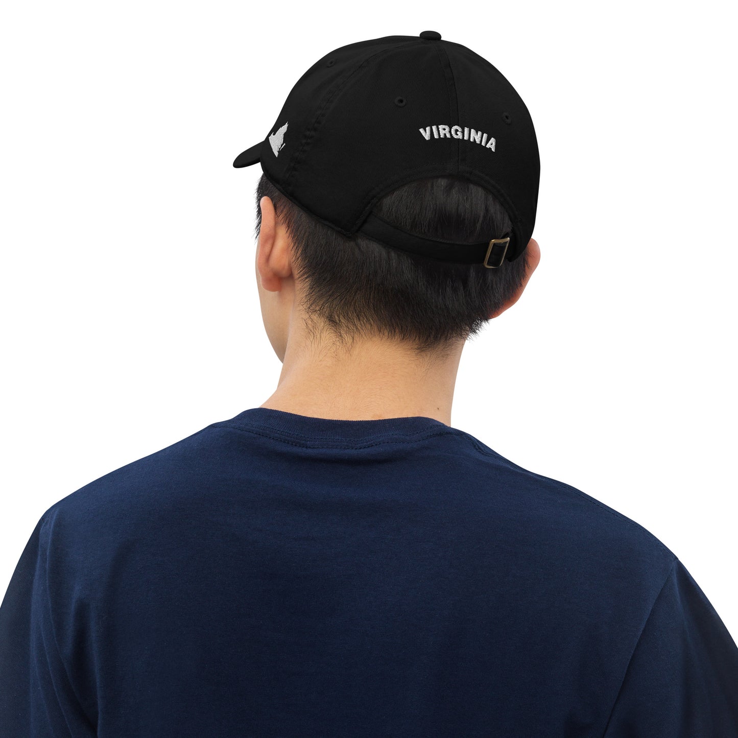 UniquelyForU Stacked Organic Dad Hat Embroidered White