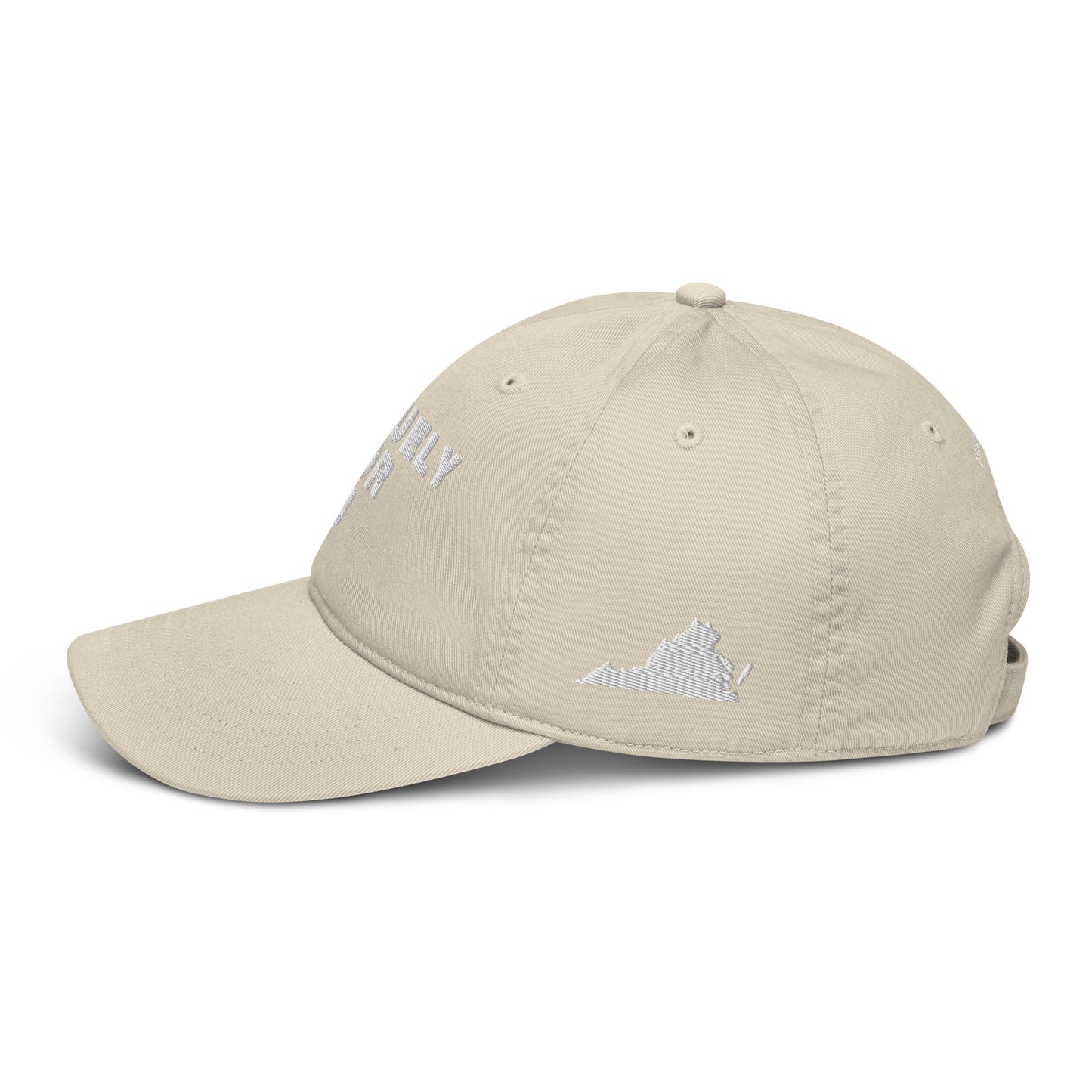 UniquelyForU Stacked Organic Dad Hat Embroidered White