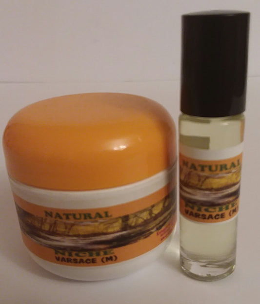 Versace Type Men's Body Butter & Body Oil Set 2 oz